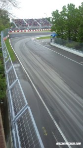 Turn 8 on Saturday, it's wet!
