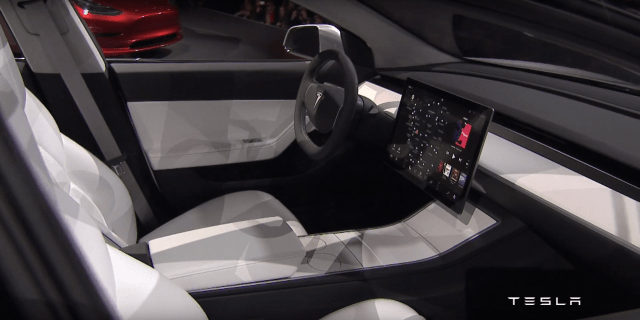 Tesla Model 3 interior